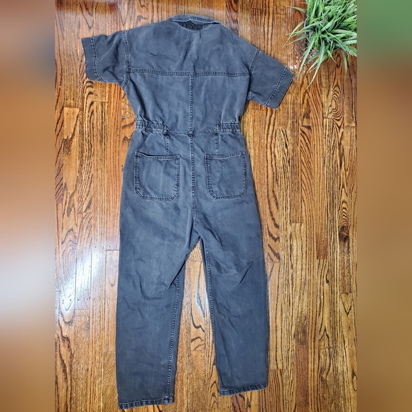 Free People We The Free Marci Wimen's Coverall Jumpsuit Black Denim Size L - Picture 12 of 14